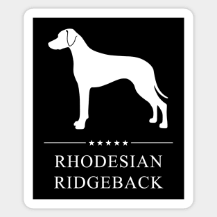 Rhodesian Ridgeback Dog White Silhouette Sticker